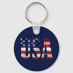 USA Patriotic Keychain