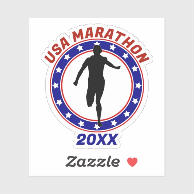 USA Patriotic MARATHON / RELAY RUN (Sheet)