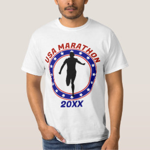 USA Patriotic MARATHON / RELAY RUN T-Shirt