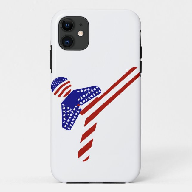 USA Patriotic Martial Arts TAEKWONDO  Case-Mate iPhone Case (Back)