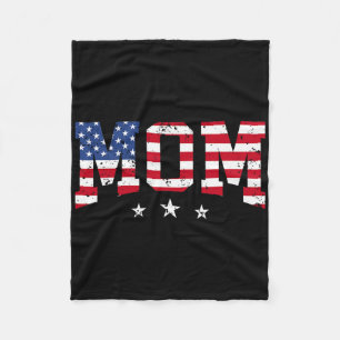 Usa Patriotic Mom Mother's Day American Flag 4th O Fleece Blanket