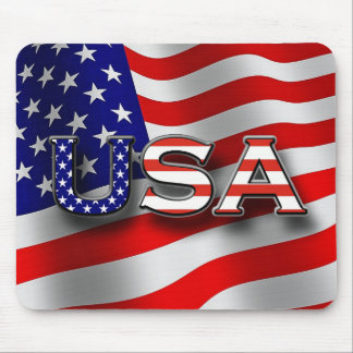 USA Patriotic Mouse Pad with 3 - D Lettering