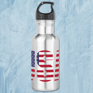 USA Patriotic Personalized 18oz. 532 Ml Water Bottle