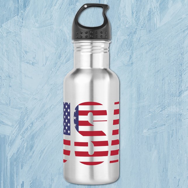 USA Patriotic Personalized 18oz.  532 Ml Water Bottle (Creator Uploaded)