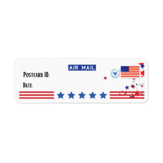 USA Patriotic Postcrossing Postcard ID Labels