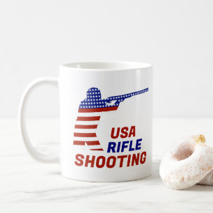 USA Patriotic Rifle Shooting Coffee Mug