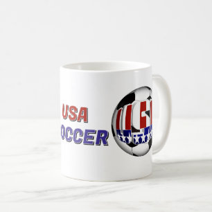 USA Patriotic Soccer Coffee Mug