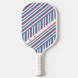 USA Patriotic Stars & Stripes Red White & Blue Pickleball Paddle
