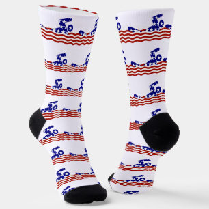 USA Patriotic Swimming Sports Socks