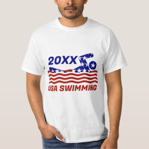 USA Patriotic Swimming Sports T-Shirt