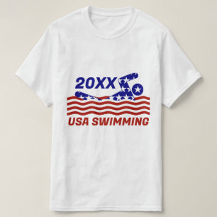USA Patriotic Swimming Sports T-Shirt