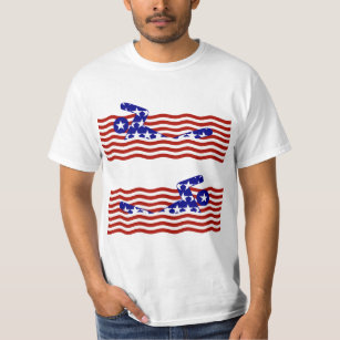 USA Patriotic Swimming Sports T-Shirt