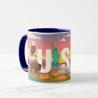 USA Patriotic Travel Coffee Mug