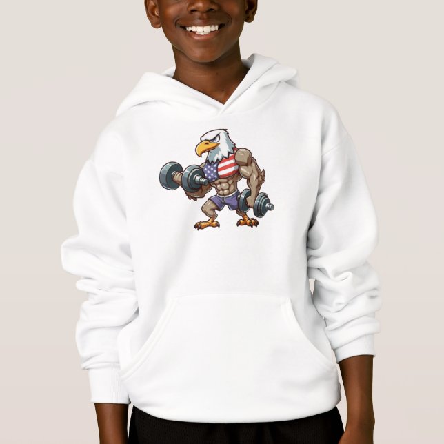 USA/patriotic weightlifting bald eagle (Front)