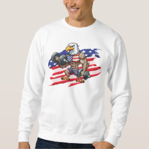 USA/patriotic weightlifting bald eagle Sweatshirt