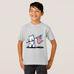 USA Patriotic Westie Terrier T-Shirt
