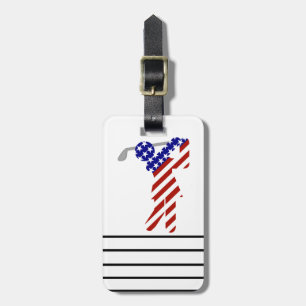 USA Patriotic WOMEN'S GOLF Luggage Tag