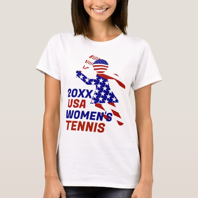 USA Patriotic WOMEN'S TENNIS T-Shirt (Front)
