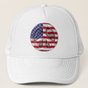 USA Peace Flag Trucker Hat