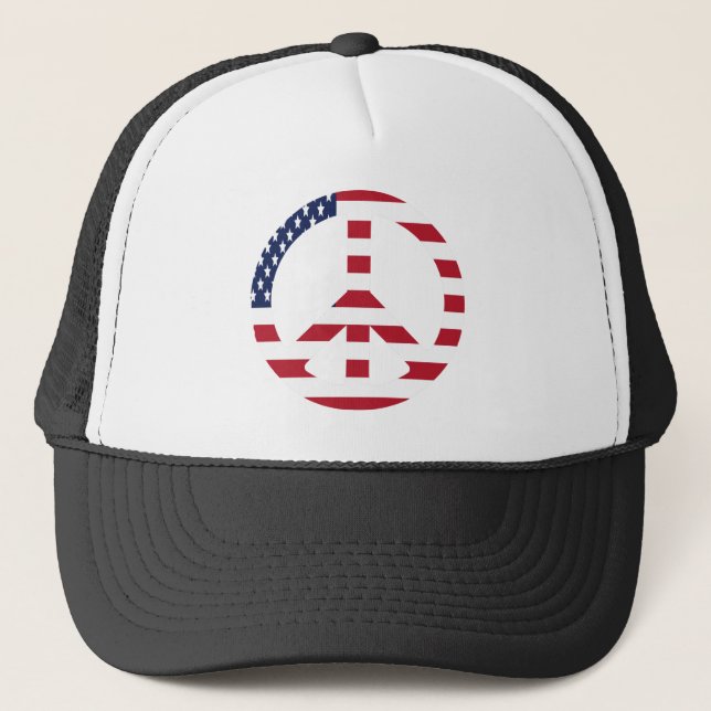 USA,Peace to the world_ Trucker Hat (Front)
