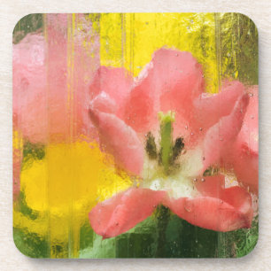 USA, Pennsylvania. Abstract tulip impression Coaster
