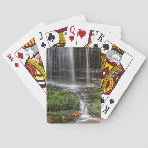USA, Pennsylvania, Benton. Delicate Waterfall Playing Cards