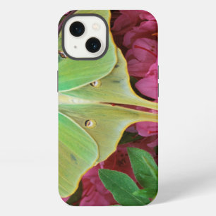 USA, Pennsylvania. Luna moth on pink clematis iPhone 13 Case