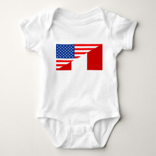 usa peru country half flag america symbol baby bodysuit