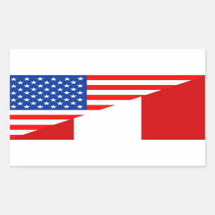 usa peru country half flag america symbol sticker