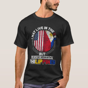 Usa Philippine Flag Hoodie Philippines Filipino Pi T-Shirt