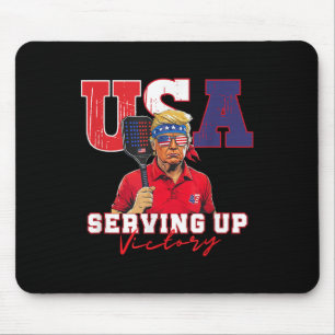 Usa Pickleball Champ Patriotic Trump & Pickleb Mouse Pad