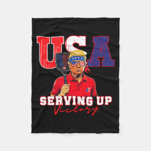 Usa pickleball players trump &amp; pickleball fleece blanket