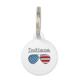 USA PILOT GLASSES INDIANA  PET TAG