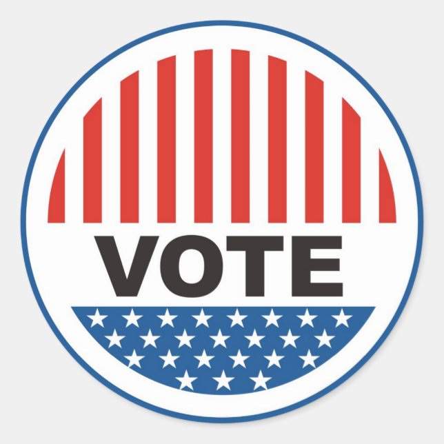 usa president elections vote badge political classic round sticker (Front)