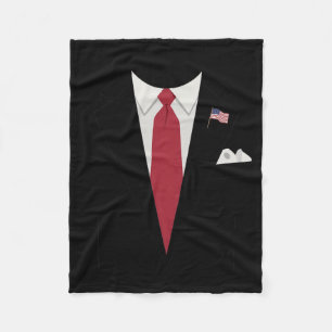 Usa President Trump Suit Easy Halloween Costume 1 Fleece Blanket