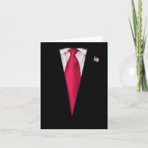 Usa President Trump Suit Easy Halloween Costume  Card
