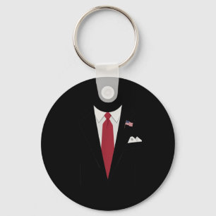 Usa President Trump Suit Easy Halloween Costume Keychain