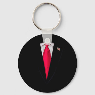 Usa President Trump Suit Funny Halloween Costume G Keychain
