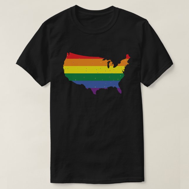 USA Pride Flag T-Shirt (Design Front)