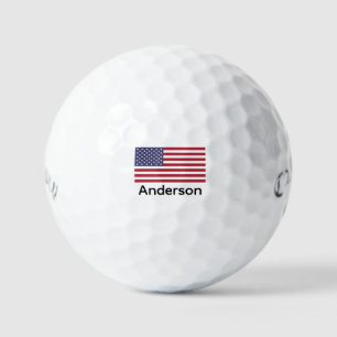 USA Print American Flag Personalized Golf Balls