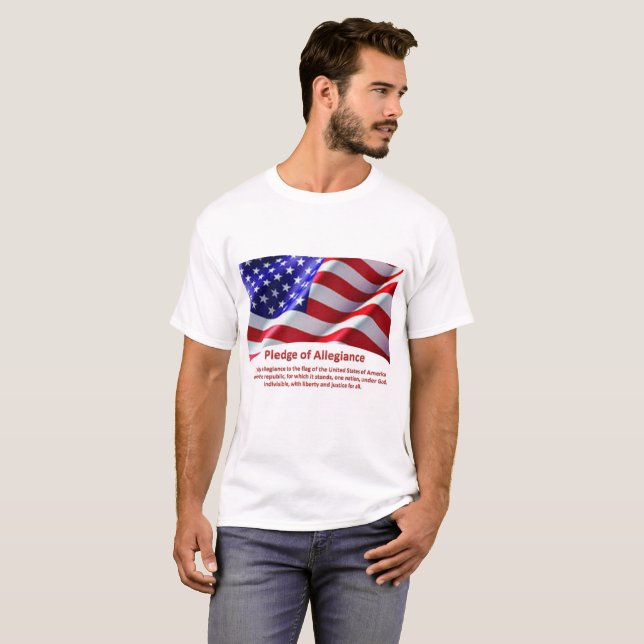 USA Promdge of Allegiance Man's Tshirt (Devant entier)