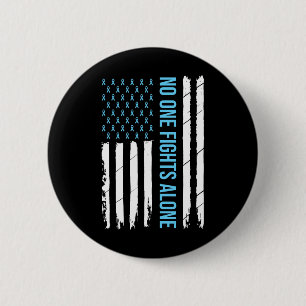 Usa Prostate Cancer Awareness Light Blue Ribbon Su 2 Inch Round Button