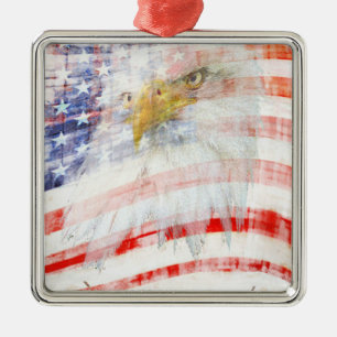 USA Proud Metal Ornament