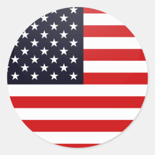 Usa quality Flag Circle Classic Round Sticker