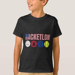 Usa Racketlon - Table Tennis Badminton Squash Tenn T-Shirt
