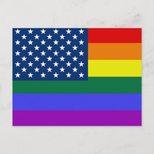 USA Rainbow Pride Postcard