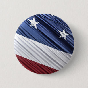 USA Red, White and Blue American Patriotic Flag 2 Inch Round Button