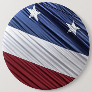 USA Red, White and Blue American Patriotic Flag 6 Inch Round Button