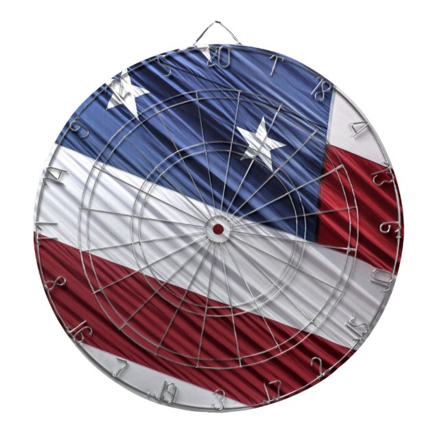 USA Red, White and Blue American Patriotic Flag Dartboard (Front)