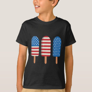 Usa Red White And Blue Retro 4th Of July American  T-Shirt